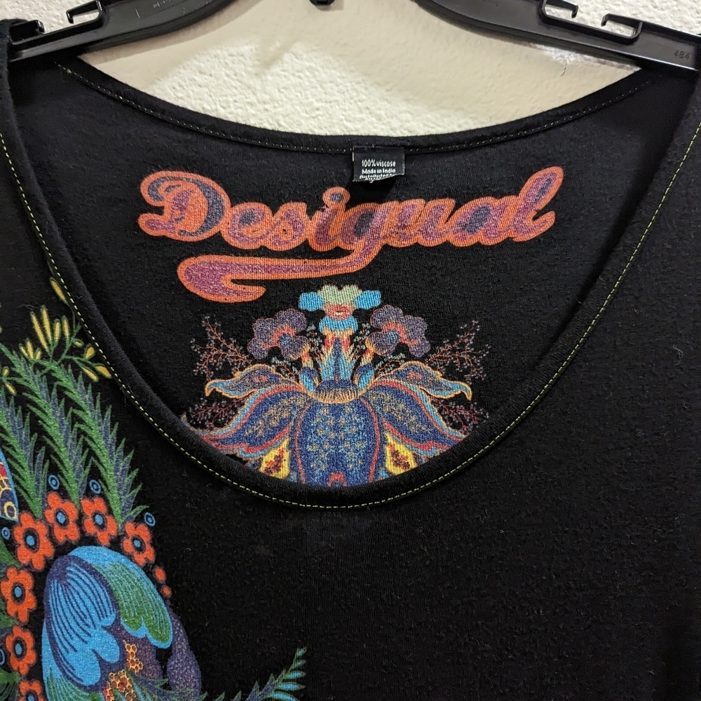 Desigual Multi Print Scoop Neck Fit & Flare Dress Vintage Y2k - Picture 9 of 12